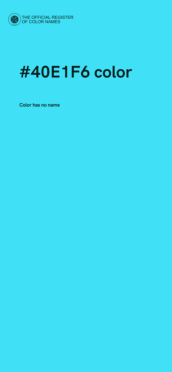 #40E1F6 color image