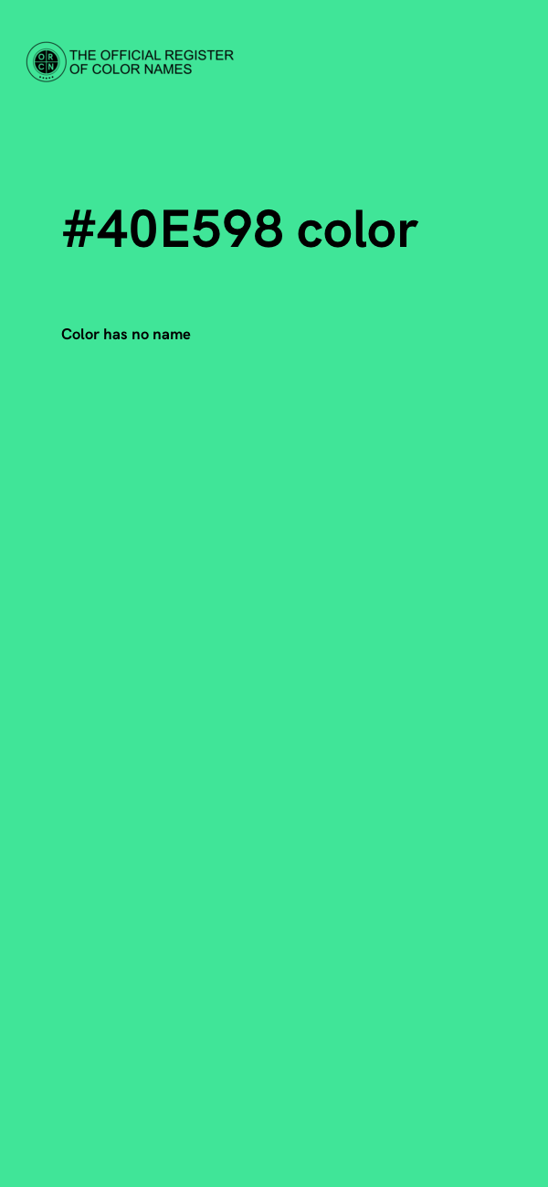 #40E598 color image