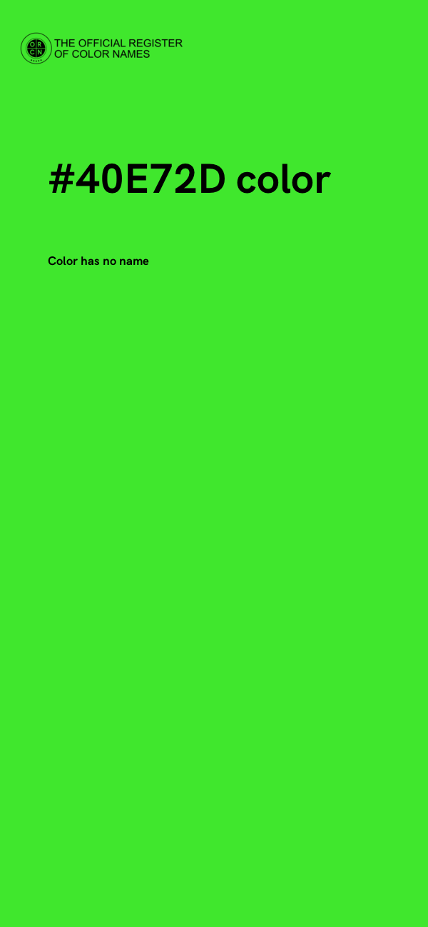 #40E72D color image