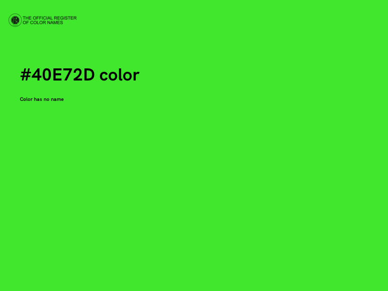#40E72D color image