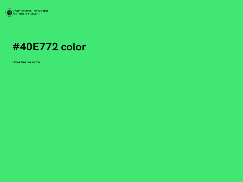 #40E772 color image