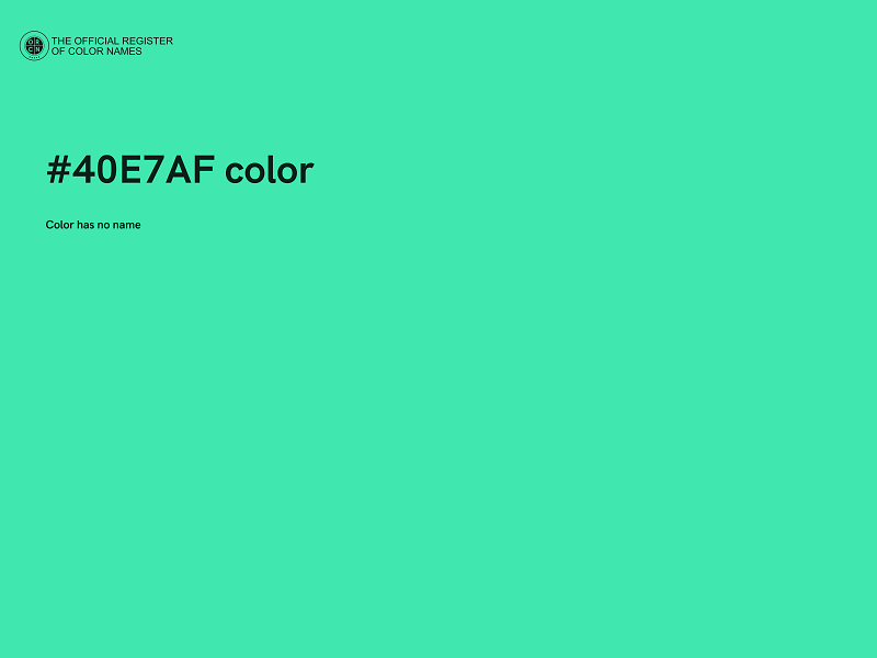 #40E7AF color image