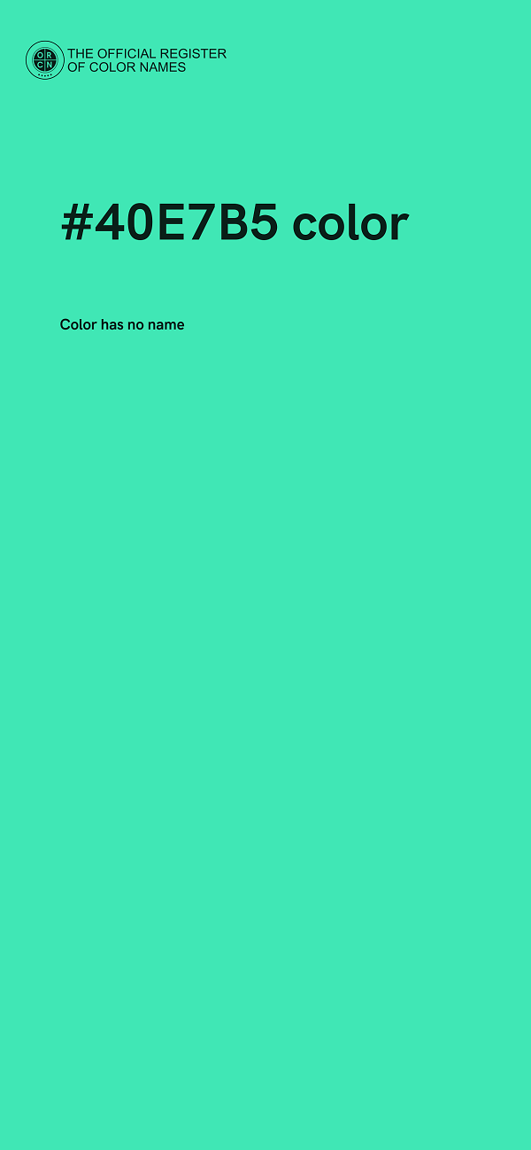 #40E7B5 color image