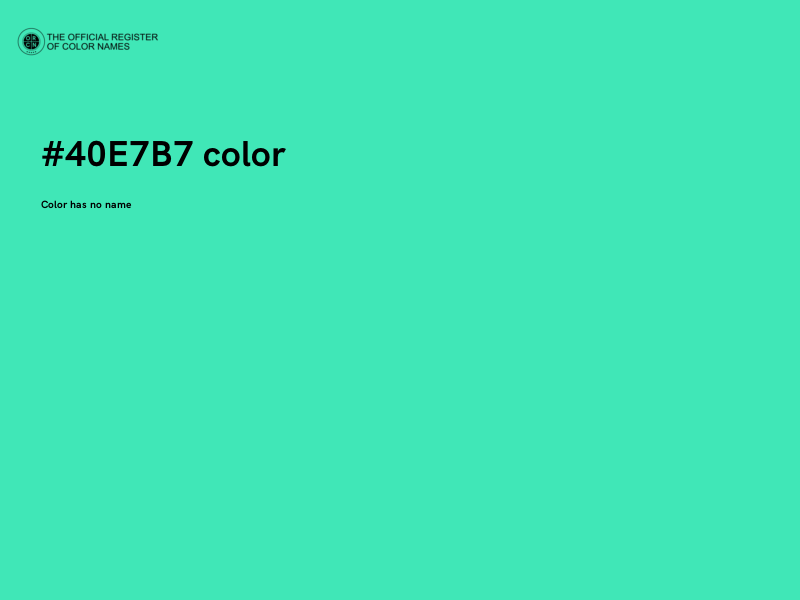 #40E7B7 color image