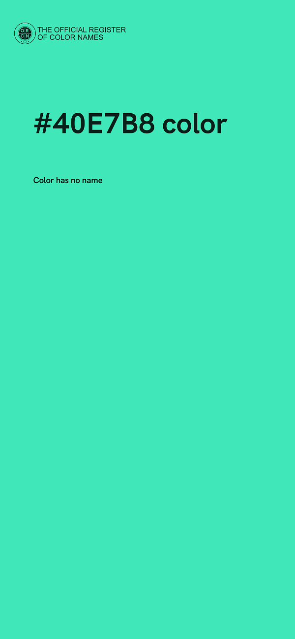 #40E7B8 color image