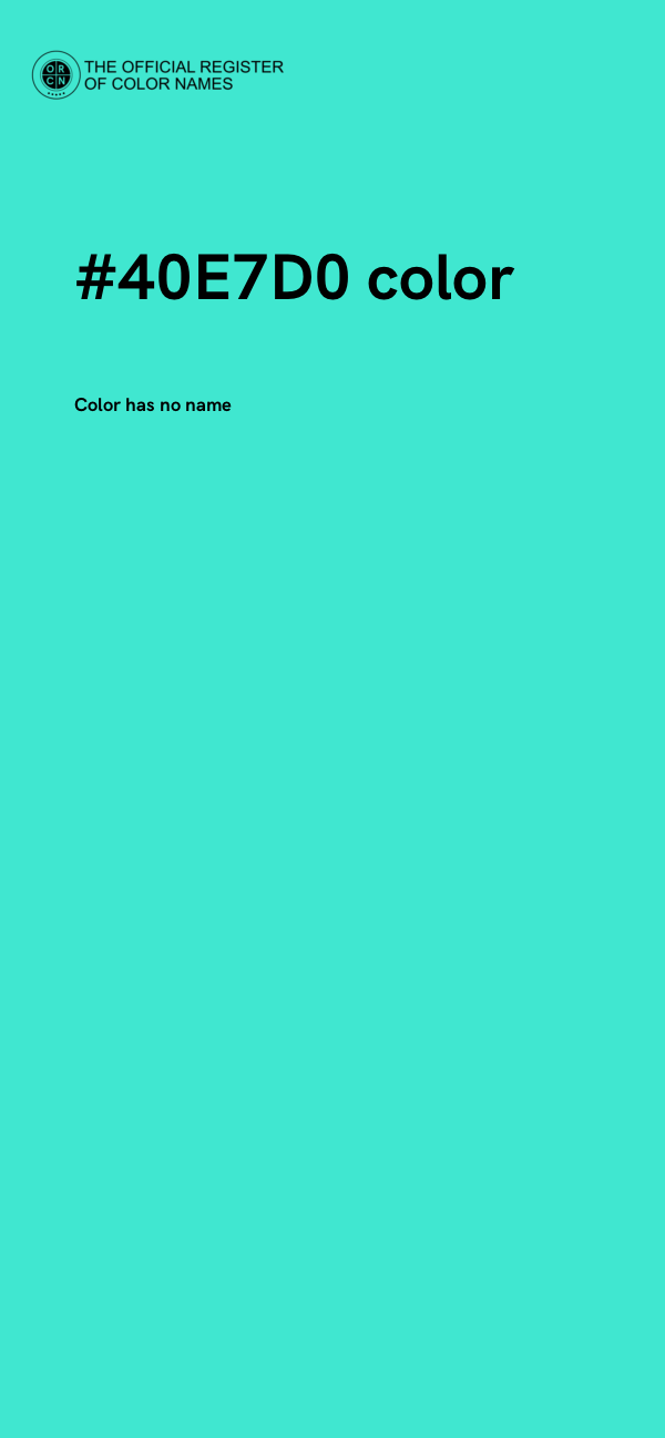 #40E7D0 color image
