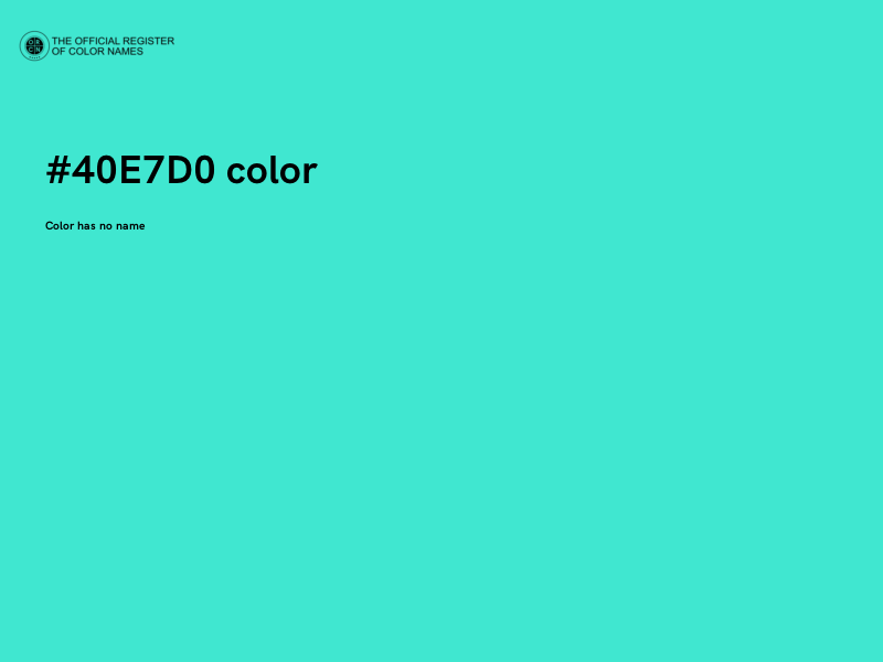 #40E7D0 color image