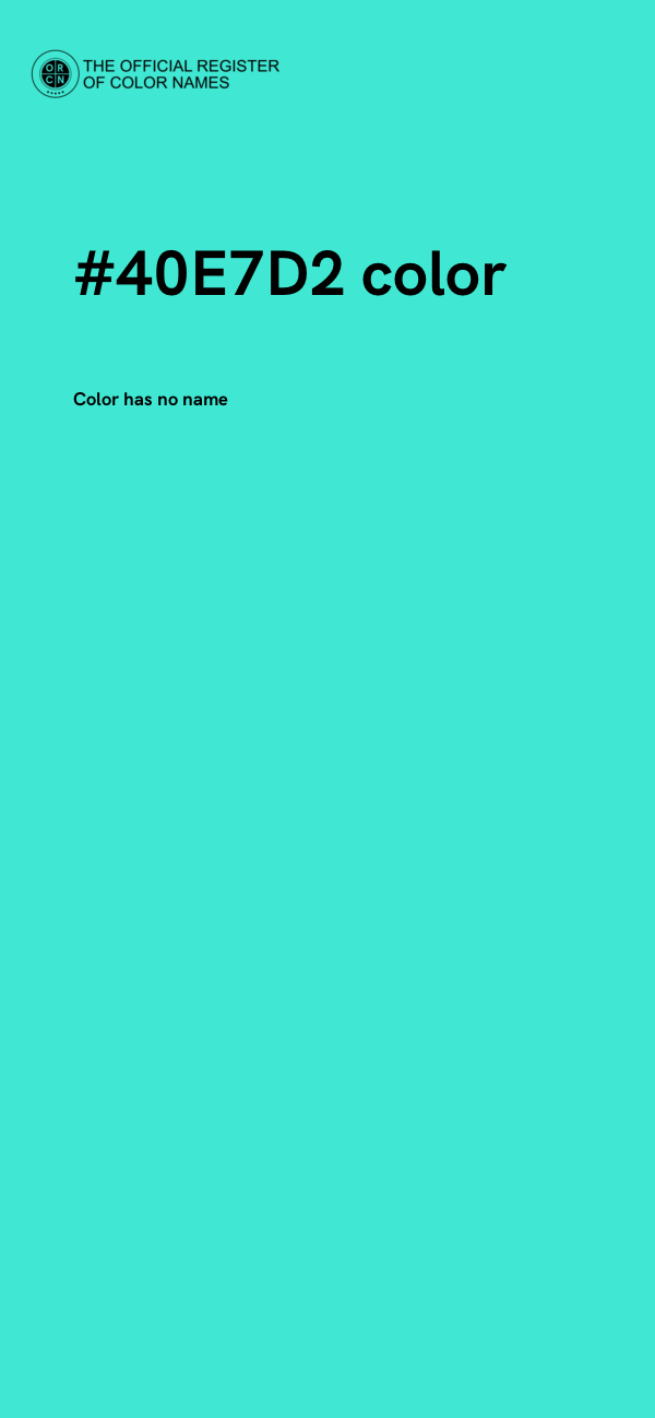 #40E7D2 color image