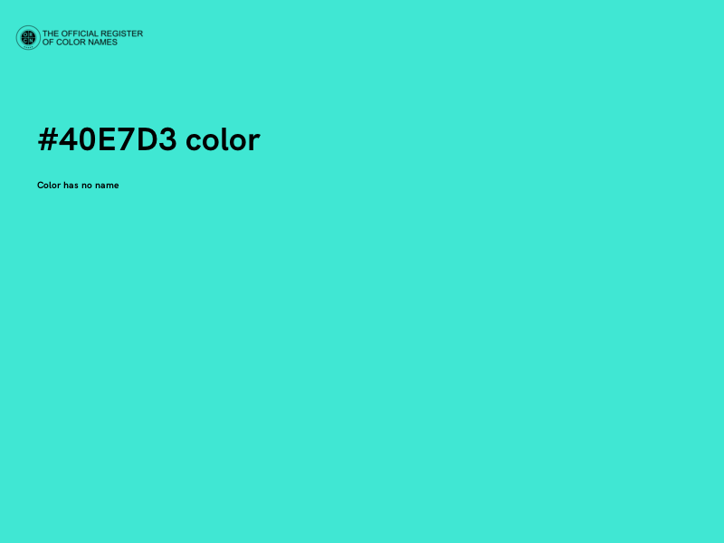 #40E7D3 color image