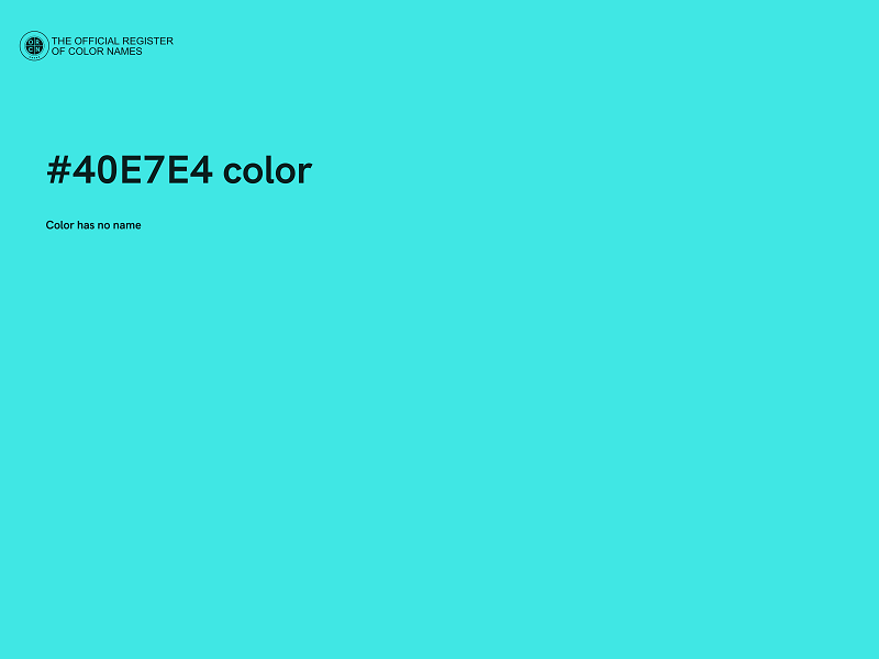 #40E7E4 color image