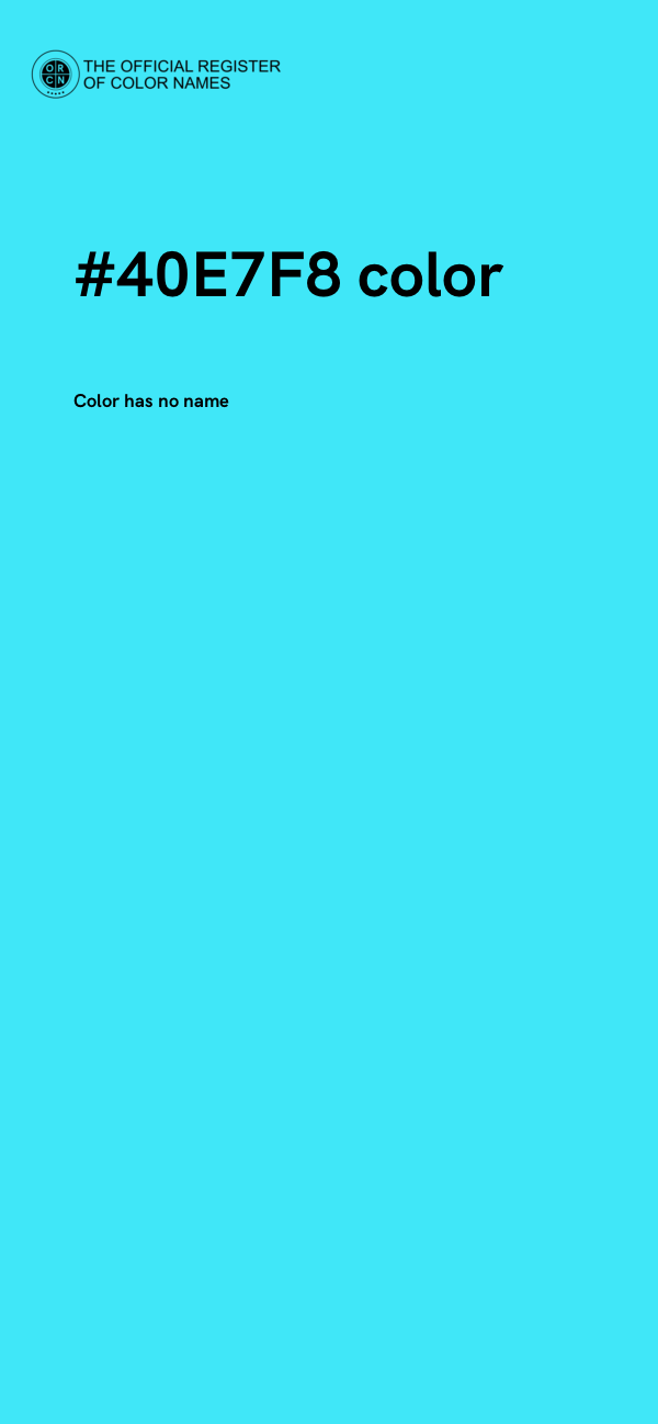 #40E7F8 color image