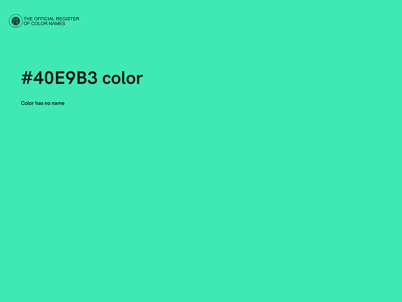 #40E9B3 color image