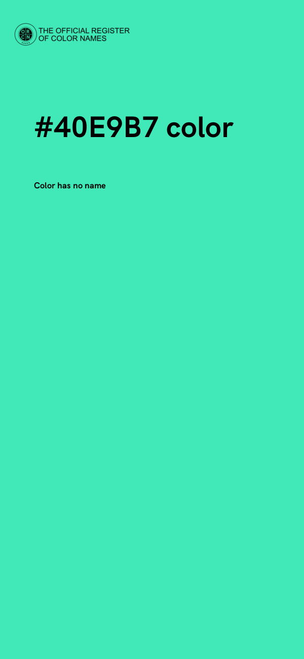 #40E9B7 color image