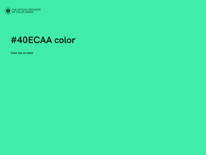 #40ECAA color image