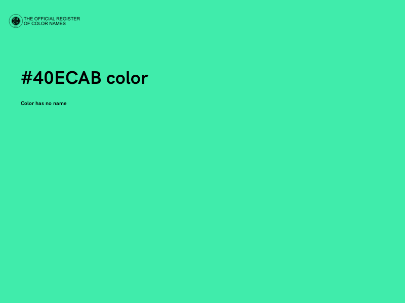 #40ECAB color image