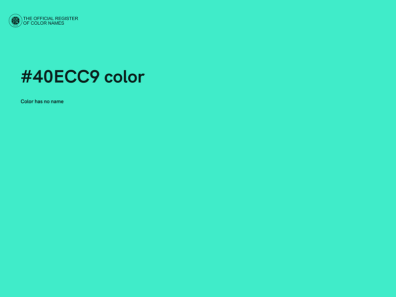 #40ECC9 color image