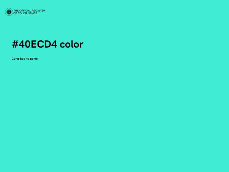 #40ECD4 color image
