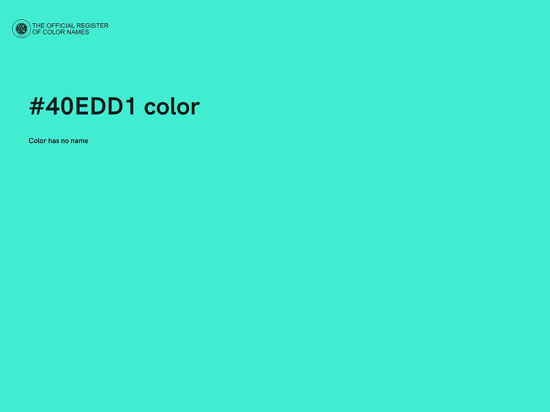 #40EDD1 color image