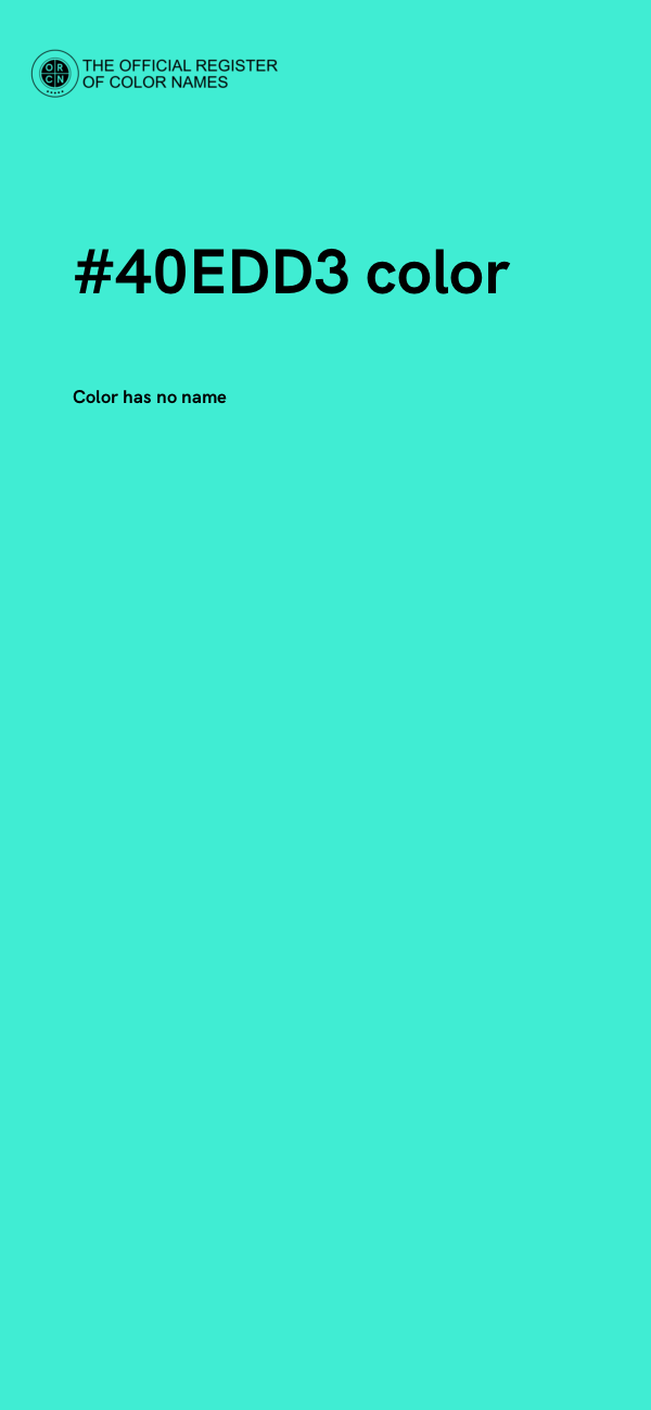 #40EDD3 color image
