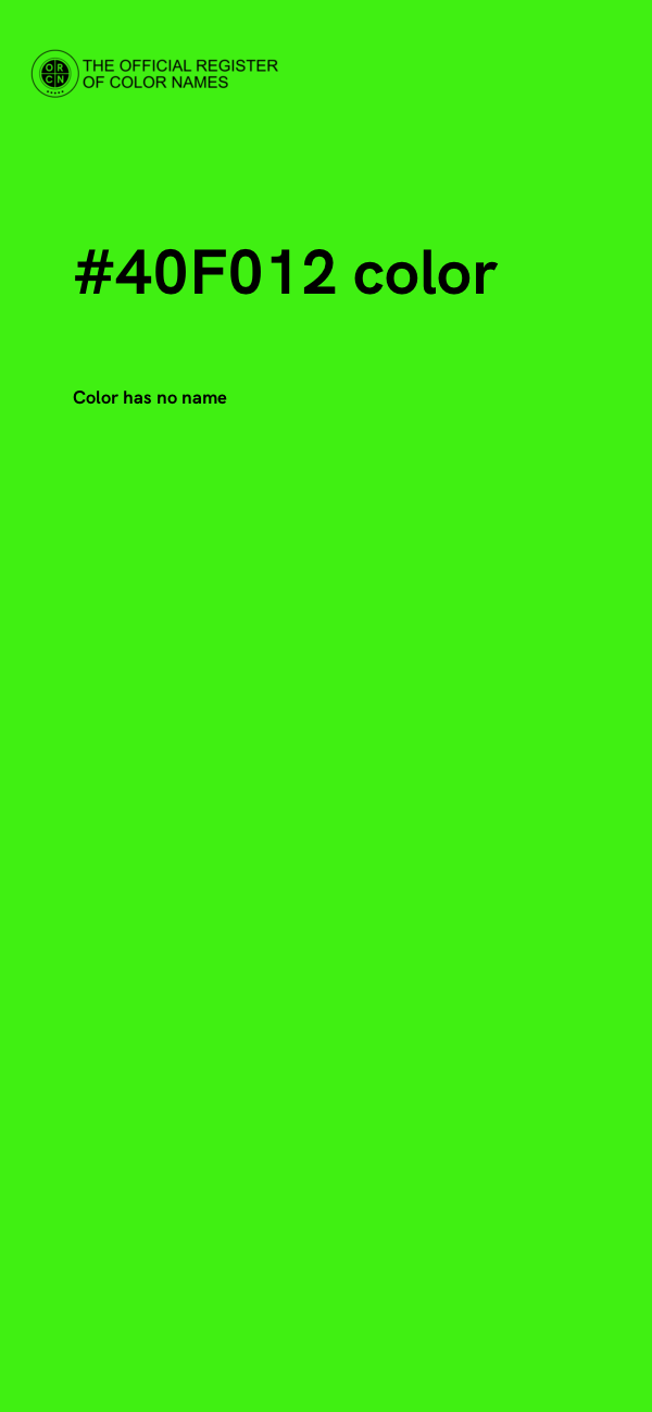 #40F012 color image