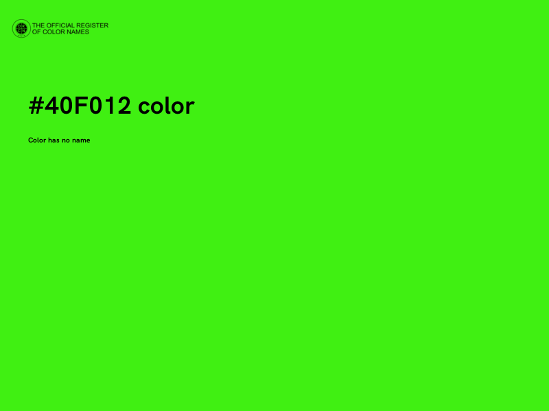 #40F012 color image