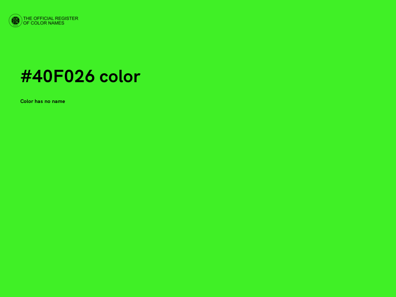 #40F026 color image