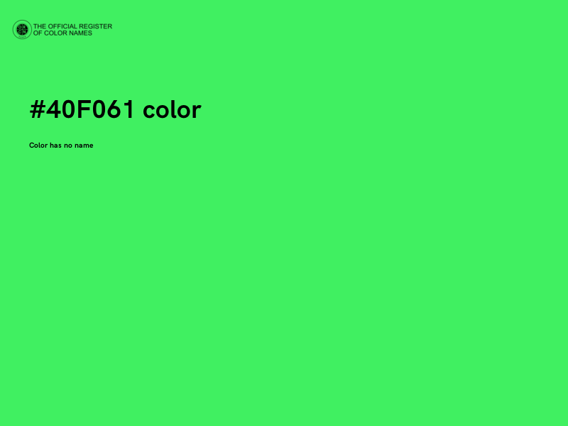 #40F061 color image