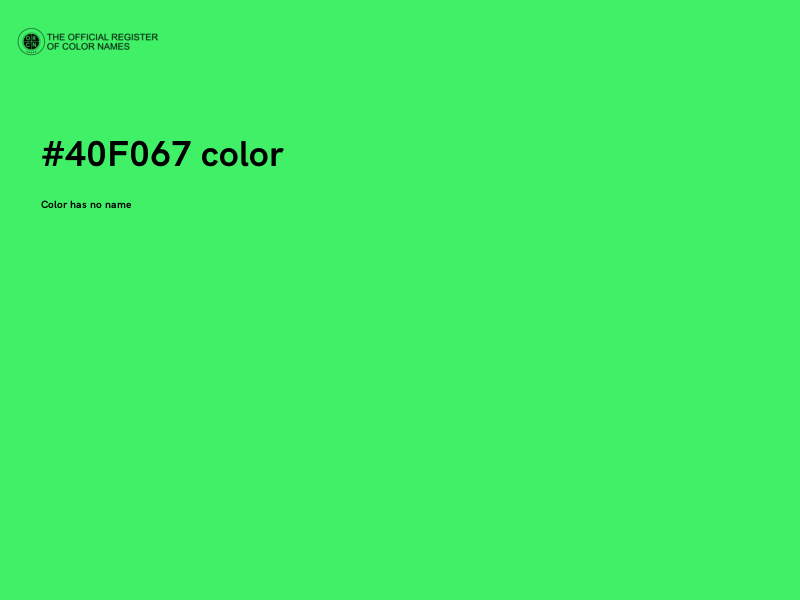 #40F067 color image