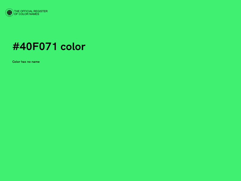 #40F071 color image