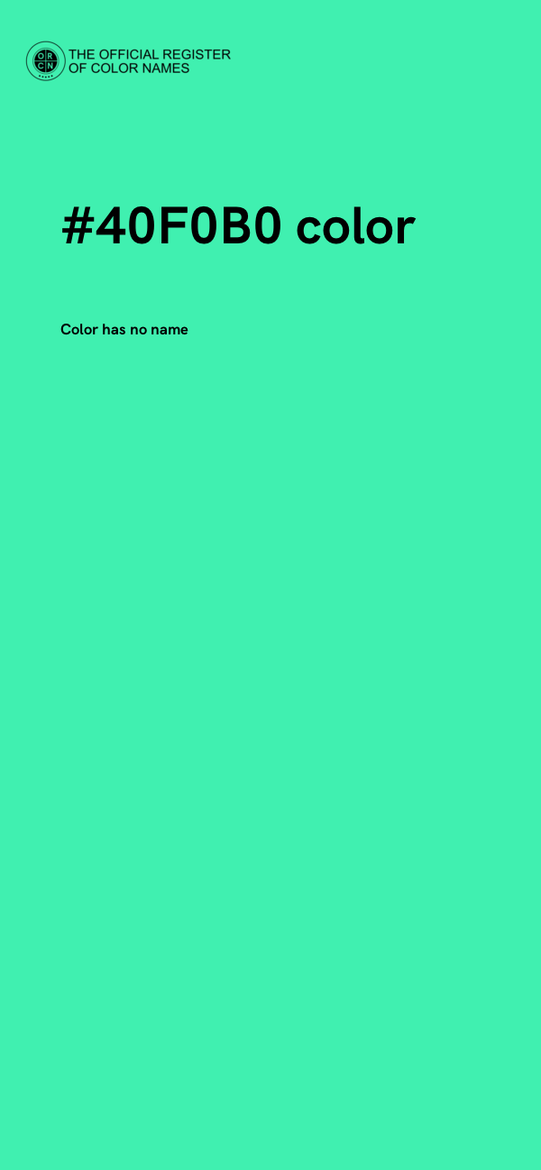 #40F0B0 color image