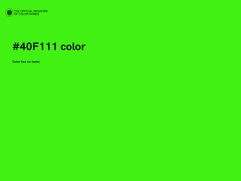 #40F111 color image