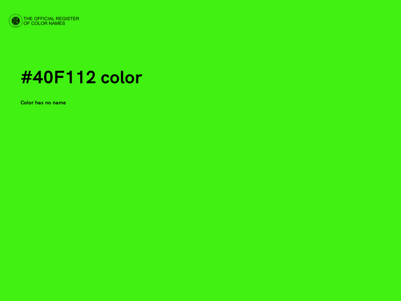 #40F112 color image