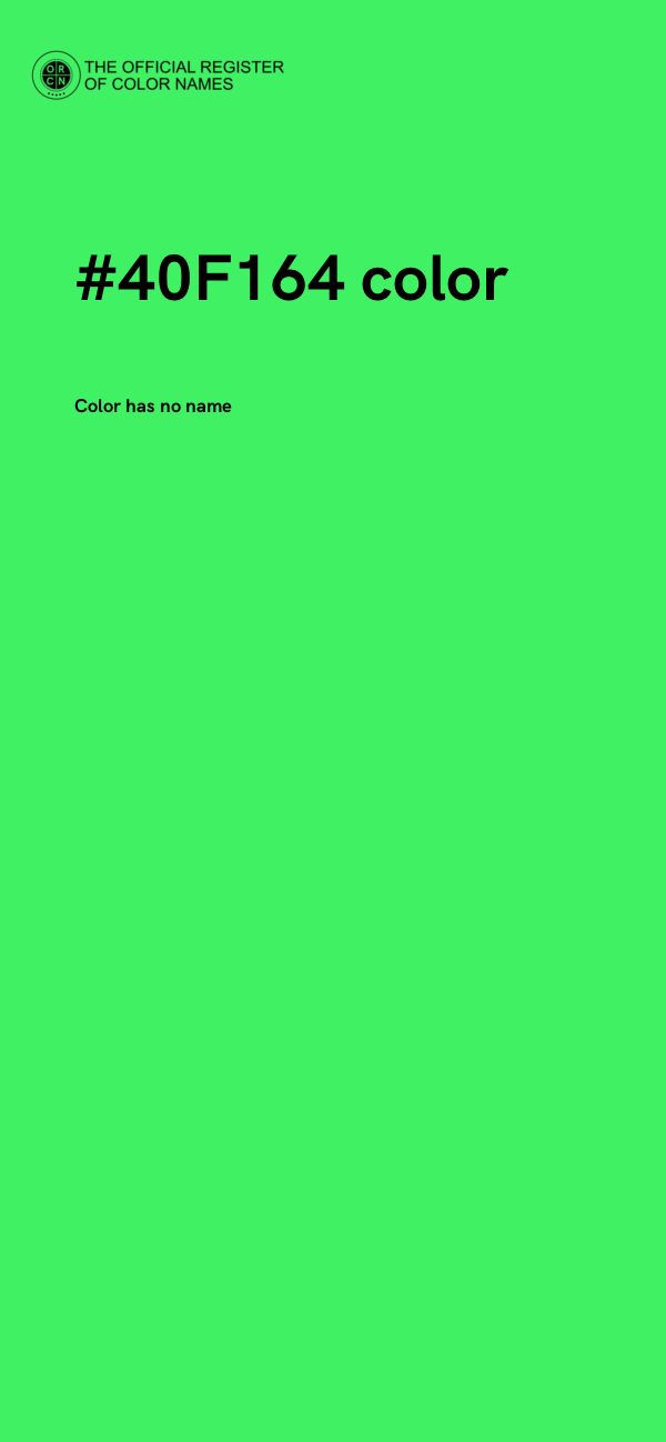 #40F164 color image