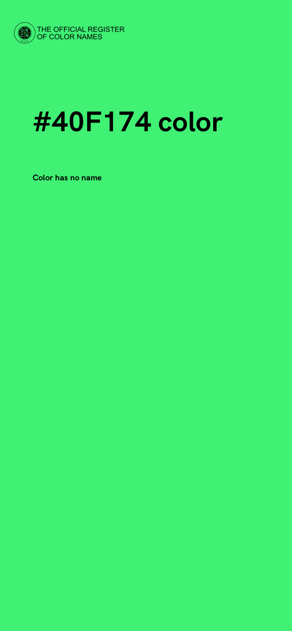 #40F174 color image