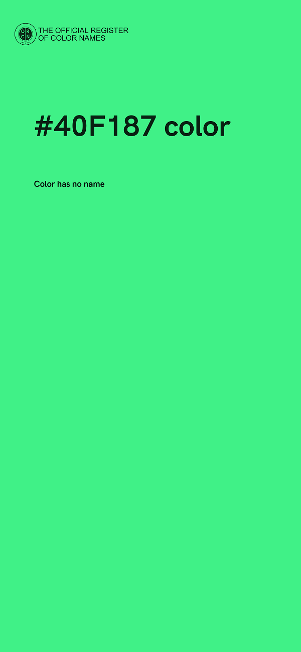 #40F187 color image