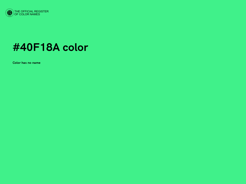 #40F18A color image