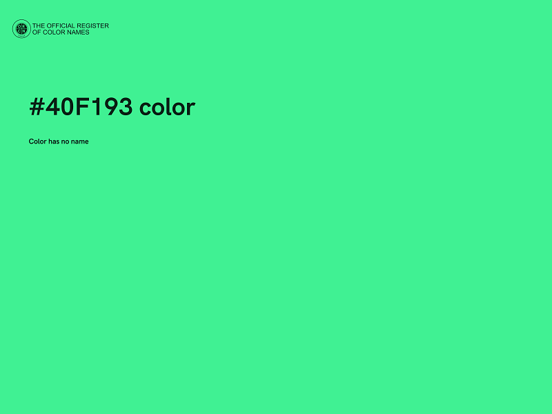 #40F193 color image