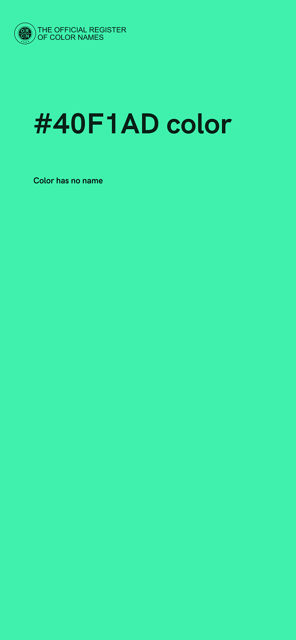 #40F1AD color image