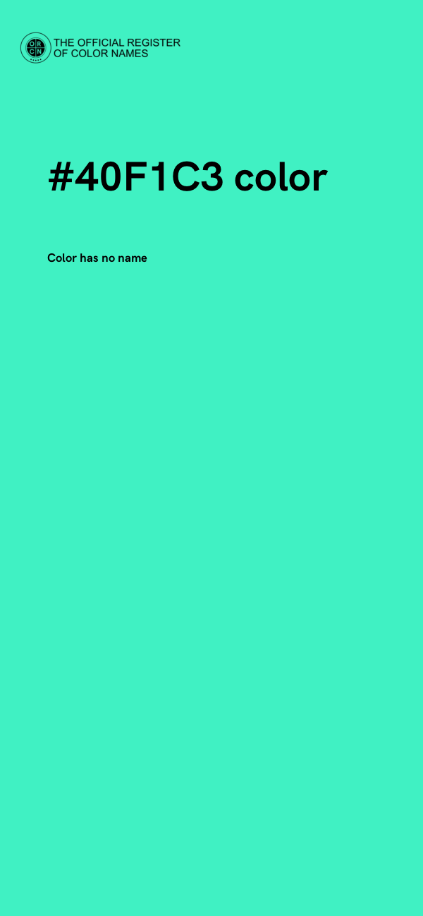 #40F1C3 color image