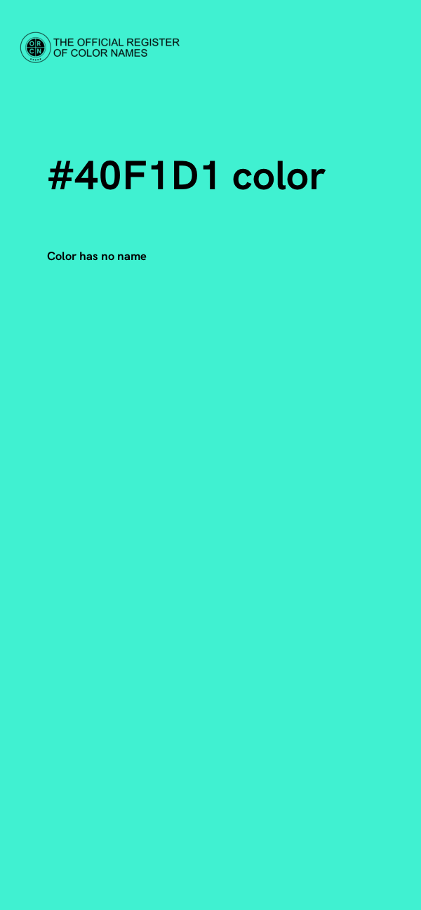 #40F1D1 color image