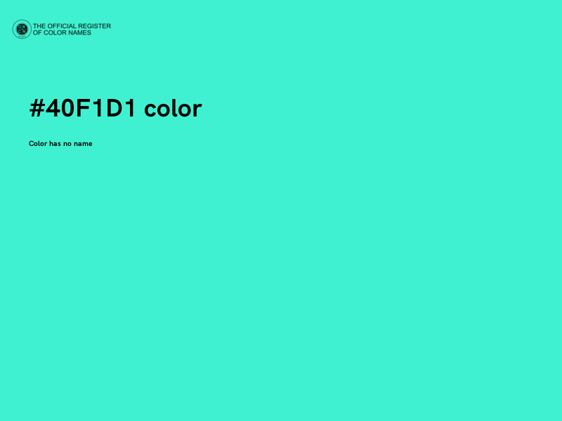 #40F1D1 color image