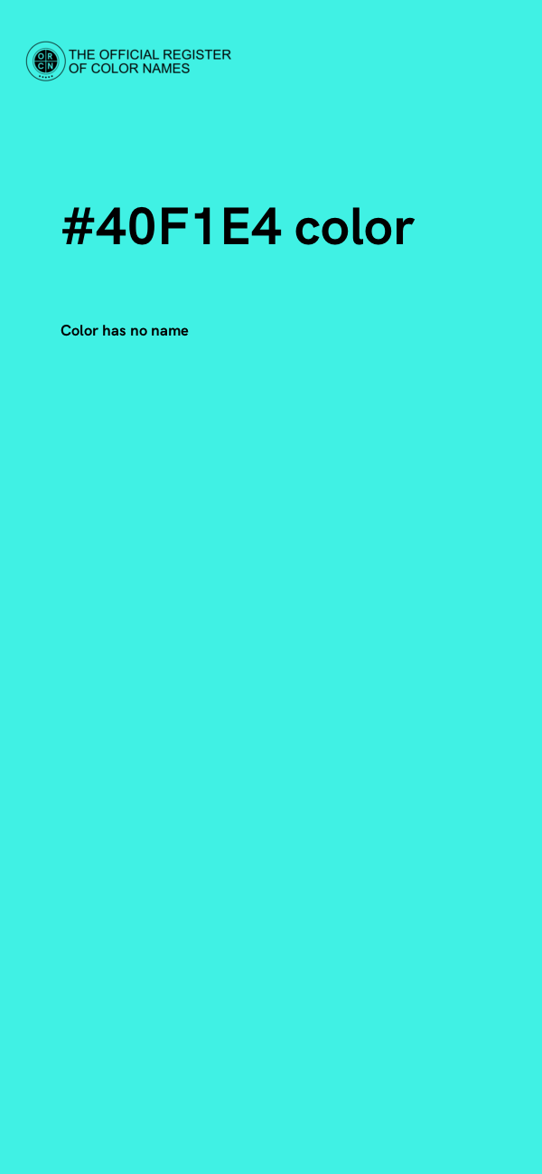 #40F1E4 color image