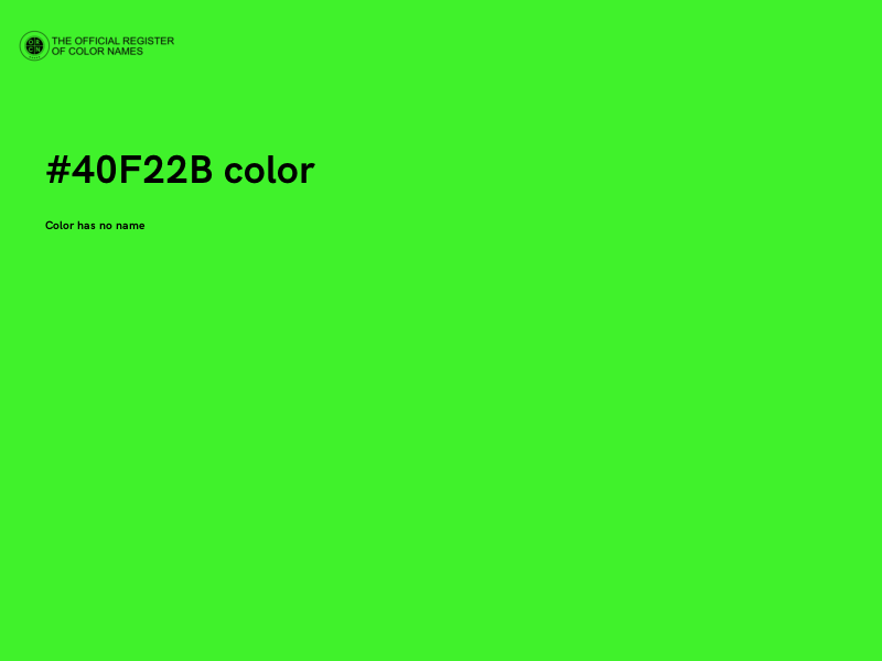 #40F22B color image