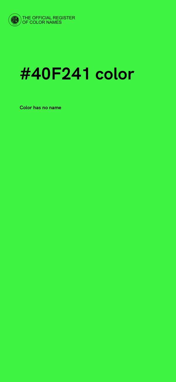 #40F241 color image