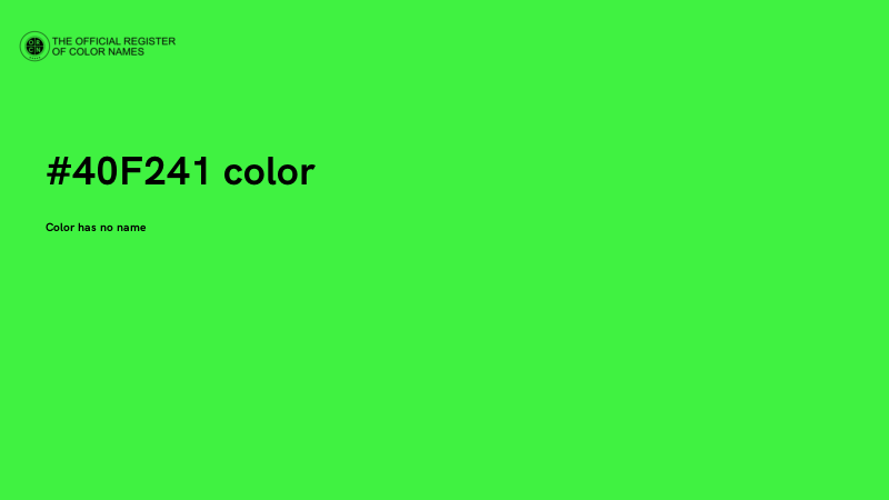 #40F241 color image