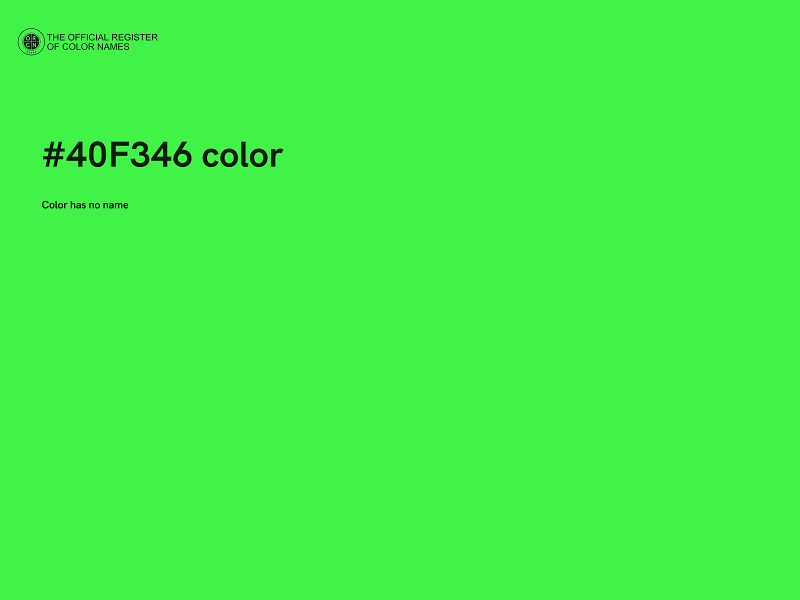 #40F346 color image