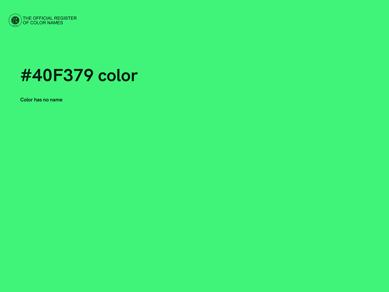 #40F379 color image