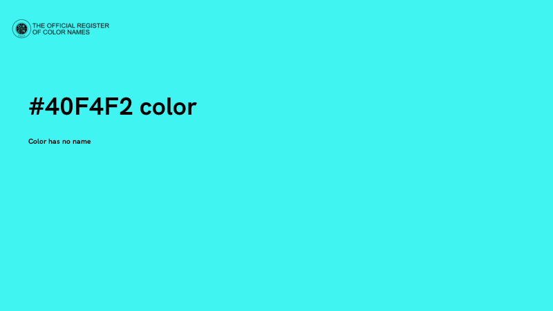 #40F4F2 color image