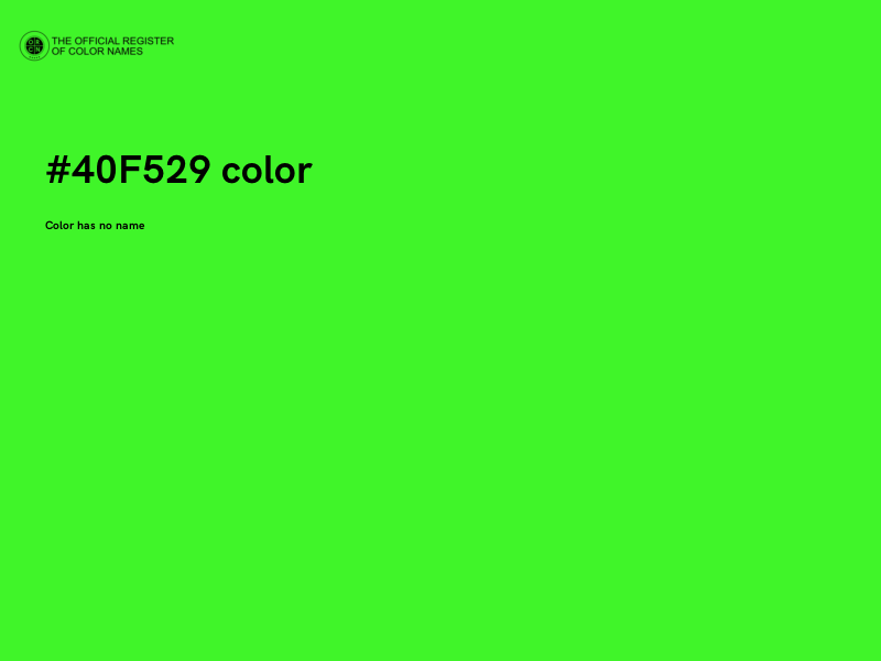 #40F529 color image