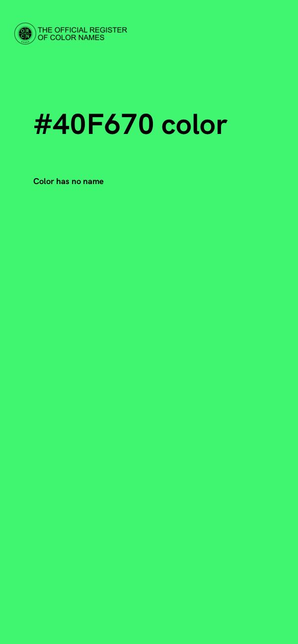 #40F670 color image